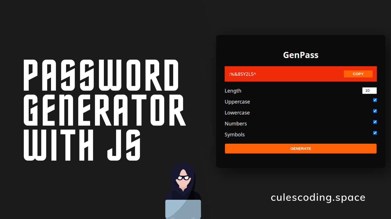 Build a random password generator app with vanilla JavaScript