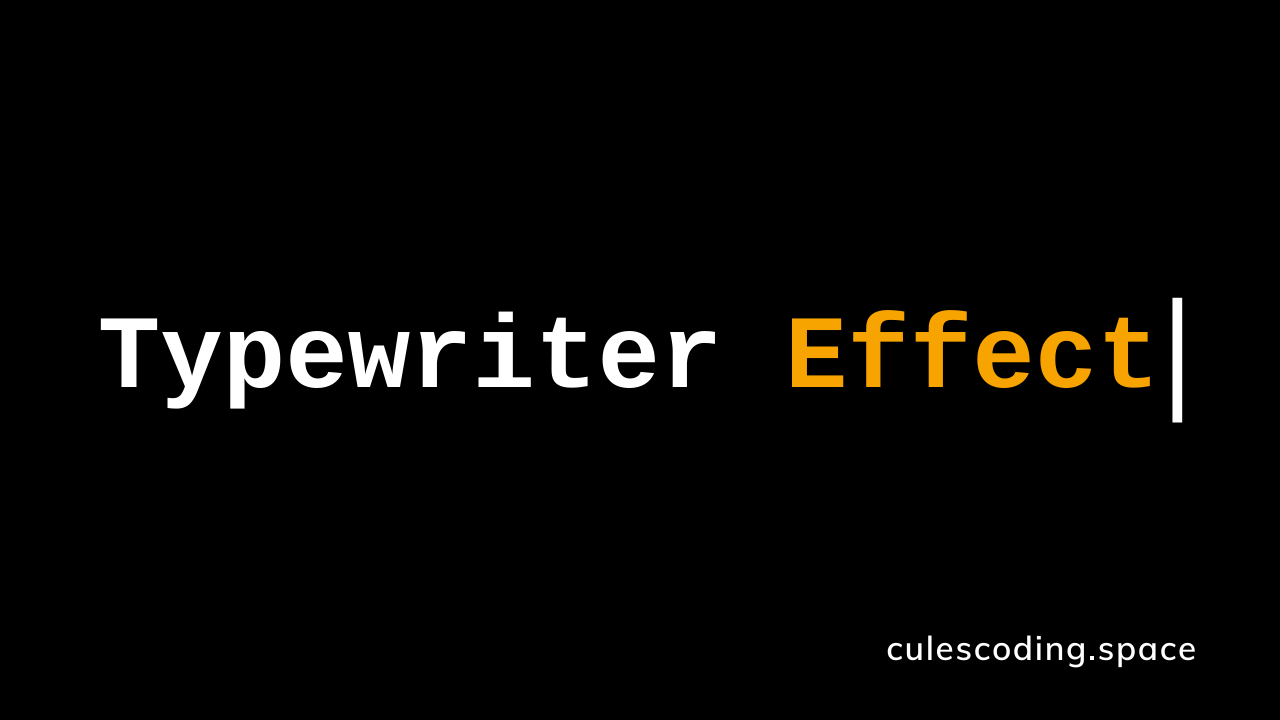 How to create typewriter effect with JavaScript by Cules Coding